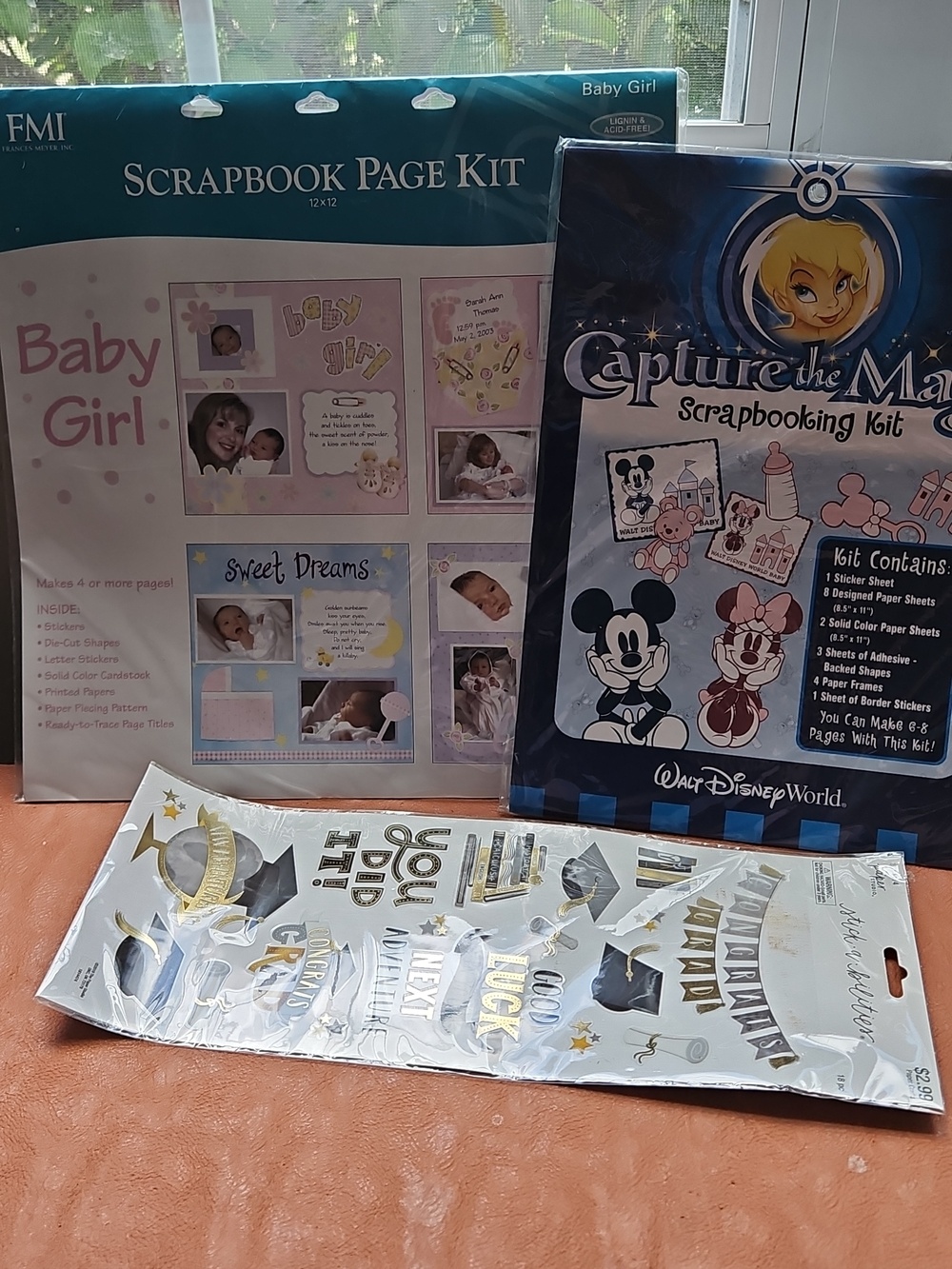 Scrapbook Supplies, Set Of 3- Disney, Baby Girl And Grad